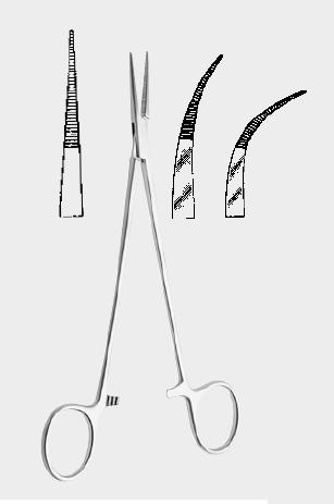 ЯКОБСОНА (JACOBSON) мікро затискач, 18,0 см (cm), сильно вигнутий